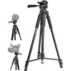 Camera Tripods Ultimaxx SSE Photo & Video, 75 Lightweight Portable Aluminum Alloy Tripod with Carrying Case (Black)