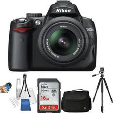 Nikon Built-In & External DSLR Cameras Nikon BuyDirect & Save, D5000/D5600 Digital SLR Camera Kit with 18-55mm VR Lens Sandisk 16GB Starter Bundle