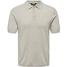 Only & Sons Pikétröjor Only & Sons Life REG 14 SS Polo Knit Silverfoder