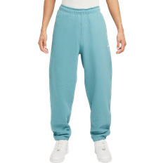 NIKE Solo Swoosh Men's Fleece Trousers - Denim Turquoise/White