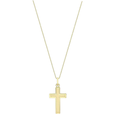 Carissima Thick Cross Pendant Necklace - Gold