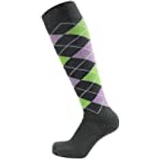 Pfiff Unisex Riding Stocking Checkered - Darkpink/Lilac