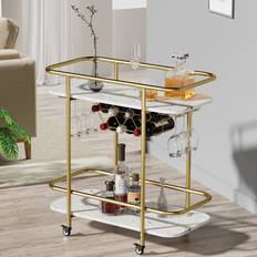 Fairmont Park Ahmarria 2-Tier Bar Cart Wheels Trolley Table