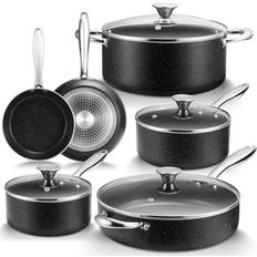 Cookware Ebern Designs Non-Stick of 10 Pieces Cookware Set with lid