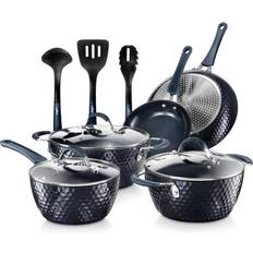 Cookware Ebern Designs 11-Piece Reinforced Forged Aluminum Cookware Set with lid