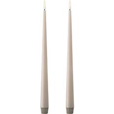 Ester & Erik Crown Linen Grey LED Candle 33cm 2pcs