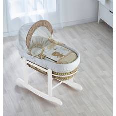 Brown Bassinetts Kid's Room Kinder Valley Moses Basket with Bedding and Stand 30cm H X 47cm W X 72cm L