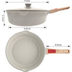 Cookware Ebern Designs Aluminum Non-Stick Frying Pan With Lid 28 cm