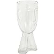 Transparent Künstliche Pflanzen Romimex Transparent Glass Face Vase 16 x 32 cm Artificial Plant