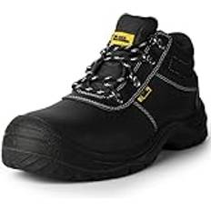 Black Hammer Work Safety Boots - Leather Steel Toe Cap