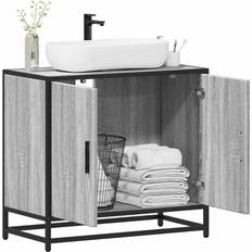 Bathroom Furniture vidaXL Bathroom Sink Cabinet Grey Sonoma 65x33x60 cm