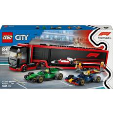 Lego lastbil LEGO City F1 Transporter with RB20 & AMR24 F1 Racing Cars 60445