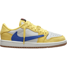 Sp.1 NIKE Air Jordan 1 Retro Low OG SP Travis Scott x PS - Canary/Racer Blue/Light Silver/Gum Medium Brown