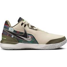 Brown Basketball Shoes Nike Zoom LeBron NXXT Gen AMPD FaZe Clan - Light Cream/Black/Medium Olive