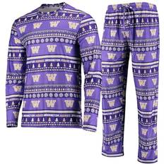 Men - Purple Sleepwear Concepts Sport Washington Huskies Ugly Sweater Sleep Set - Purple