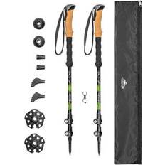 Green Trekking Poles Cascade Mountain Tech Aluminum Quick Lock Trekking Poles Green