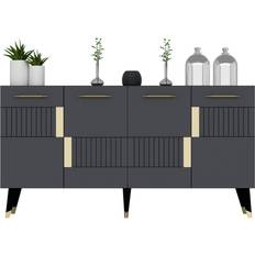 Lastulevy Konsolipöydät Olivia Anthracite/Gold Console Table 40x150cm