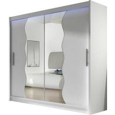 Scandinavian Choice Prag Garderobe med Spejl 180 x 215 cm Garderobeskab