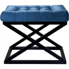 Svarta Sittpuffar Gillie 40 cm Marinblå Svart Sittpuff