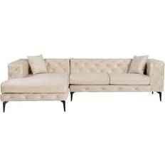 Beige Divansoffa Med Schäslongsoffa