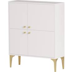 Guld Avlastningsbord Hughes Hughes Konsollbord 90 cm Vit Guld Avlastningsbord