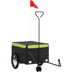 vidaXL Cykelvagn Svart Och Grön 45 kg Järn