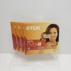 Optical Storage TDK mini dvd-r 5 pack discs 1.4 gb camcorder recordable media 30 min sealed