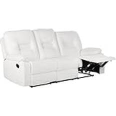 Beliani 3 Seater Fabric Recliner Sofa