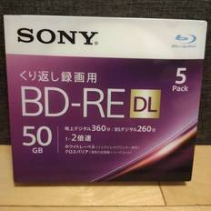 blu-ray 50gb bd-re dl 5pack 2x blank discs 5bne2vjps2