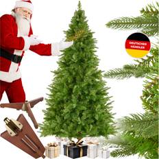 Grün Weihnachtsbäume tectake Künstlich Grün PVC und Spritzgussnadeln Weihnachtsbaum