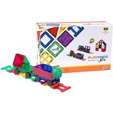 Playmags Magnetic Tiles 3D Train 153 50 pcs Set