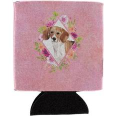 BPA-Free Bottle Coolers Caroline's Treasures Beagle Pink Flowers Can or Hugger 12 oz Bottle Cooler