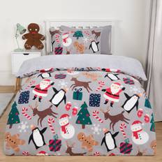 OHS Christmas Friends Duvet Cover Grey (200x135cm)