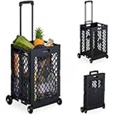 Foldable Shopping Trolley - Black