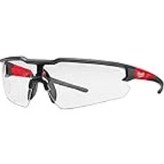 Red Eye Protections Milwaukee Protective Goggles - Clear Scratch Resistant/Red
