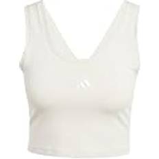 Grey Tank Tops adidas Essentials Small Logo Cotton Lifestyle Tank Top - Grey