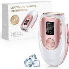 Pink IPL LYSMOSKI laser hair removal with cooling 3 in 1 ipl hair removal with 9 lev. Pink