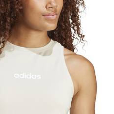 Canottiere adidas Essentials Linear Slim Cotton Tank Top - White