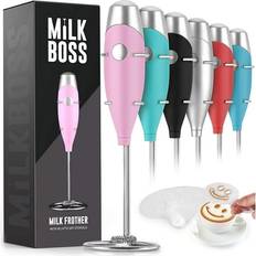 Coffee Makers Zulay Kitchen Milk Boss Handheld Frother 16 Piece Stencils