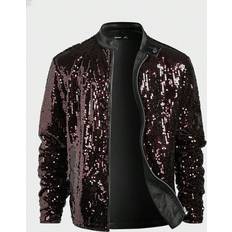 Shein Zip Up Sequin Jacket - Fashionable Daily