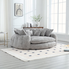 Dakota Fields Chenille Upholstered Bean Bag Sofa