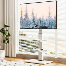 Fitueyes Modern Single Screen Swivel Floor TV Stand 65 inch