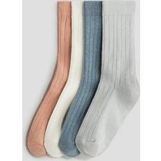 Turquoise Underwear H&M Ribbed Socks 4-Pack - Turquoise