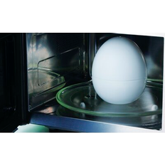 White Egg Cookers Eternal Microwave Perfect Instant Egg Cooker 6 H x 5 W x 5 D in White