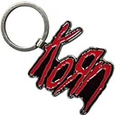 Korn Korn Red Band Logo Keyring Keychain - Red