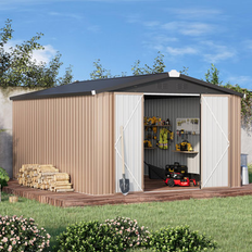 AECOJOY Metal Outdoor Storage Sheds 10' x 14' (Building Area )