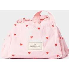 Toiletry Bags & Cosmetic Bags The Flat Lay Co. Drawstring Makeup Bag - Sweet Pink Hearts