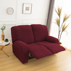 Loose Armchair Covers Rebrilliant Box Cushion Recliner Slipcover 37 H x 55.2 W x 39 D Loose Armchair Cover Red