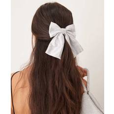 Sui Ava Kelly Crystal Bow Silver