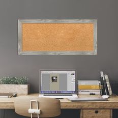 Brown Presentation Boards Gracie Oaks Wall Mounted Bulletin Board 32.5 W x 1.38 D